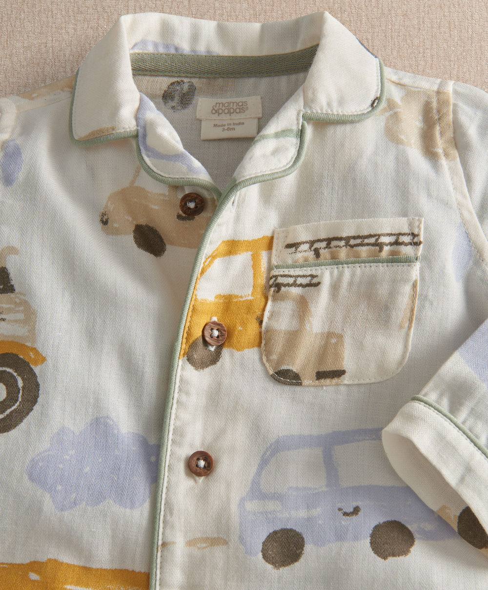 Mamas &amp; Papas Pyjamas &amp; Nightwear Truck &amp; Transport Pyjama Set