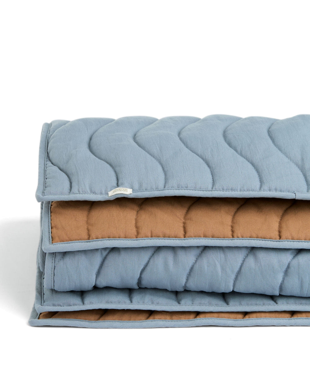 Mamas &amp; Papas Quilts &amp; Coverlets Quilt (3 Tog) - Blue Mustard Wave