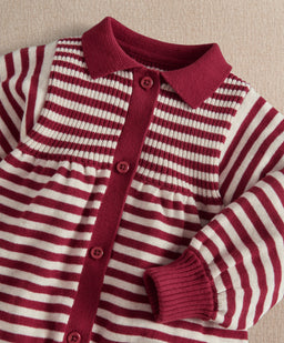 Mamas & Papas Ribbed Striped Knit Romper