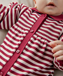 Mamas & Papas Ribbed Striped Knit Romper