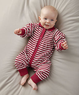 Mamas & Papas Ribbed Striped Knit Romper