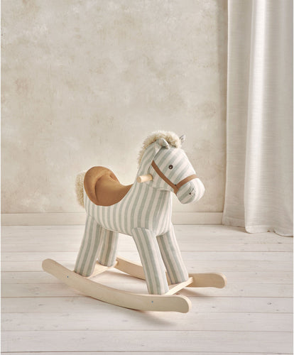 Mamas & Papas Rocking Animals Rocking Horse - Sage Green Stripe