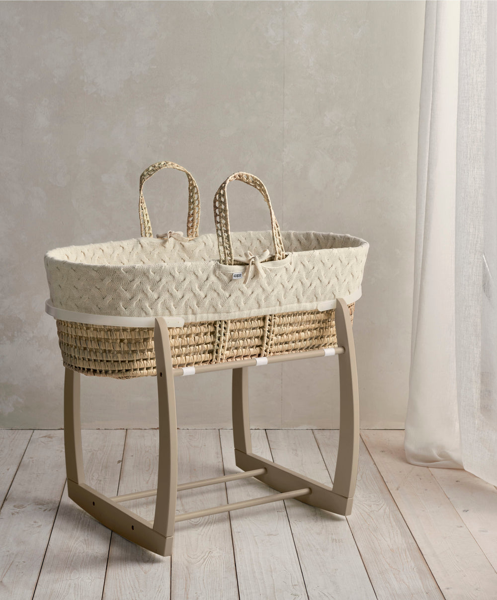 Mamas &amp; Papas Rocking Moses Basket Stand - Mocha