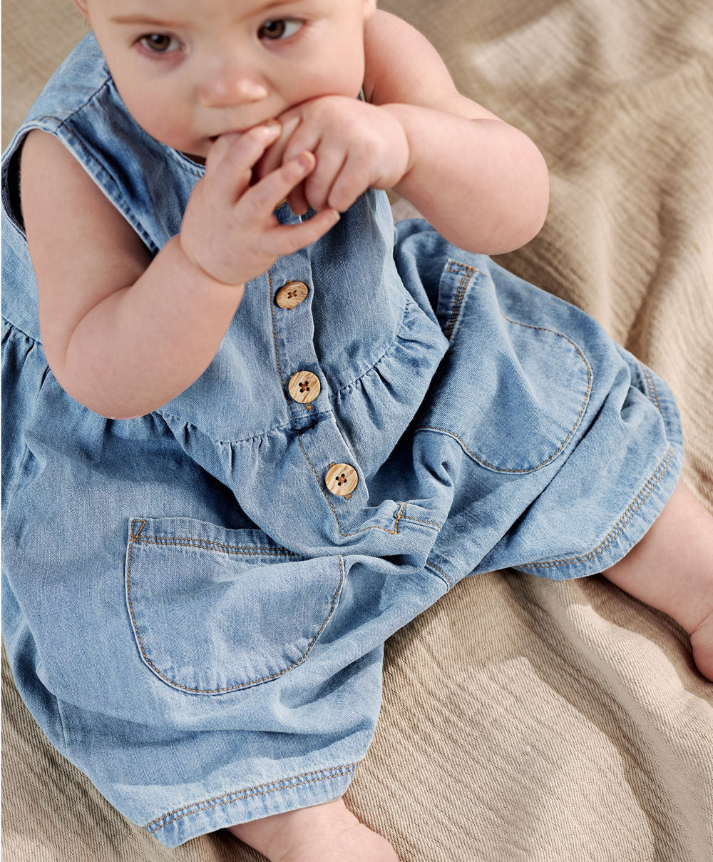 Mamas &amp; Papas Rompers Chambray Romper