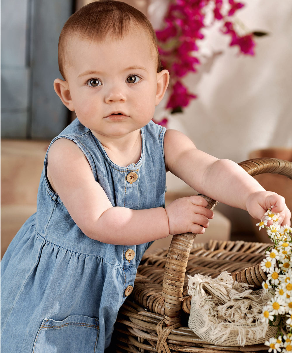 Mamas &amp; Papas Rompers Chambray Romper
