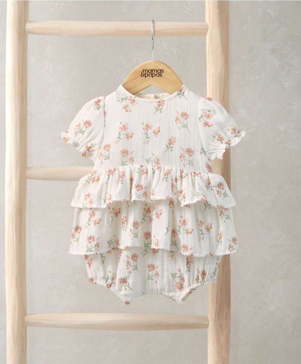 Mamas &amp; Papas Rompers Daisy Peplum Shortie Romper