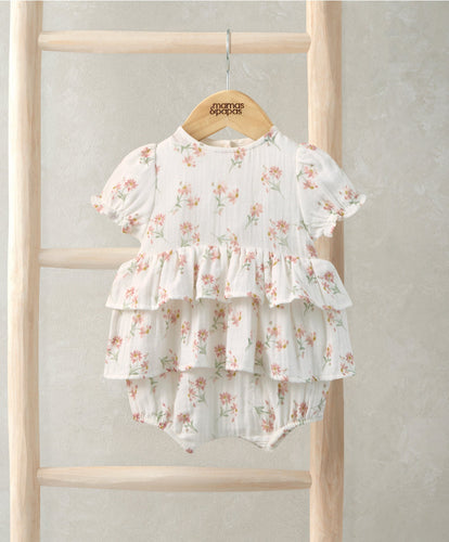 Mamas & Papas Rompers Daisy Peplum Shortie Romper