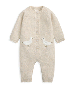 Mamas & Papas Rompers Duck Knitted Romper – Oatmeal