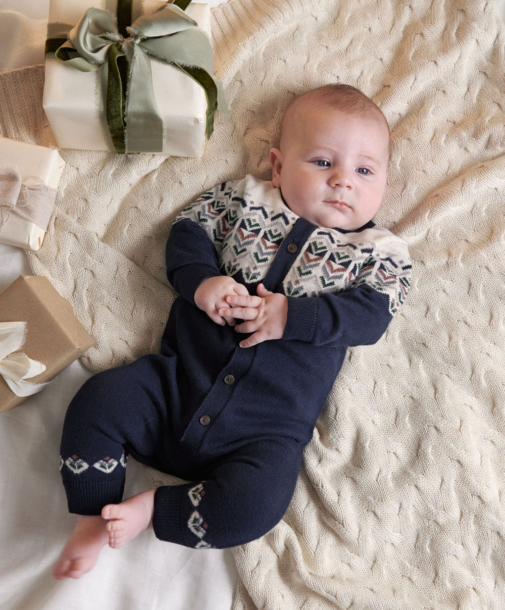 Mamas &amp; Papas Rompers Fairisle Knitted Romper
