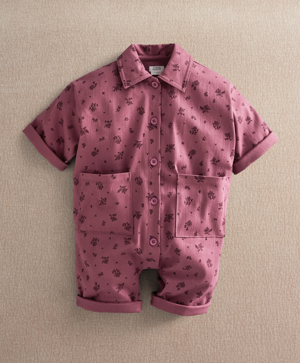 Mamas &amp; Papas Rompers Floral Boiler Suit Romper