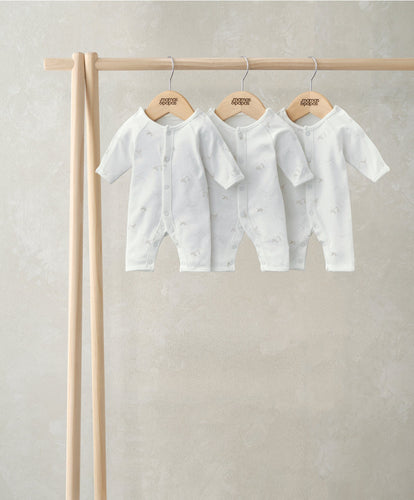 Mamas & Papas Rompers Frill Sleeve Romper (Pack of 3) - Stork Print