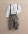 Mamas & Papas Rompers Herringbone Mock Romper