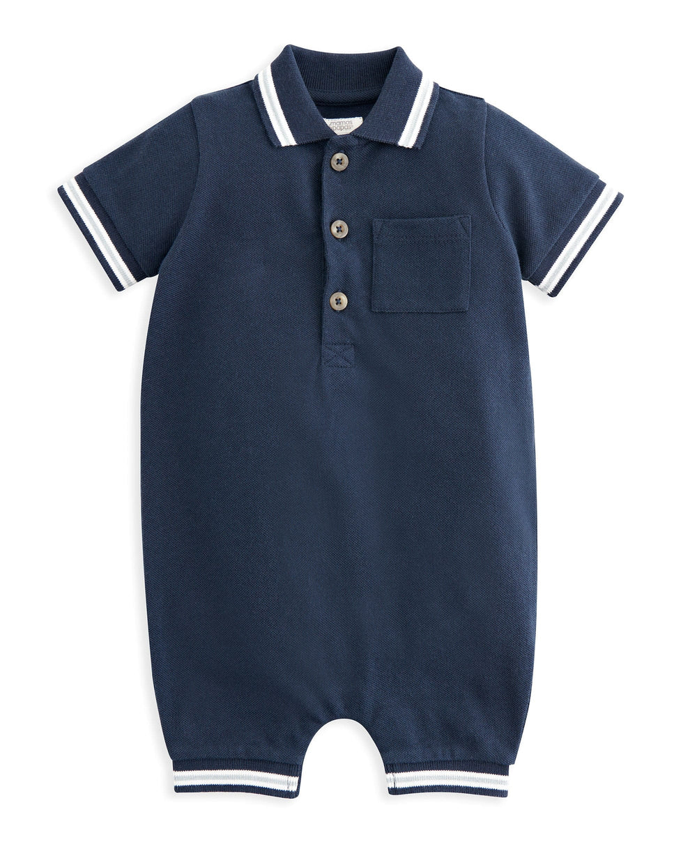 Mamas &amp; Papas Rompers Jersey Polo Romper
