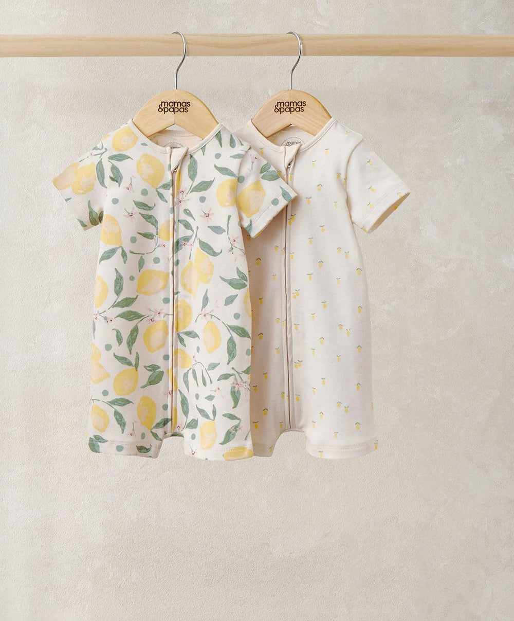 Mamas &amp; Papas Rompers Lemon Rompers (Pack of 2)