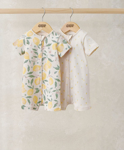 Mamas & Papas Rompers Lemon Rompers (Pack of 2)