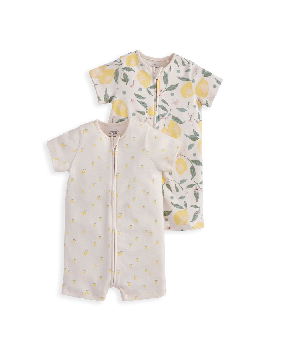 Mamas &amp; Papas Rompers Lemon Rompers (Pack of 3)