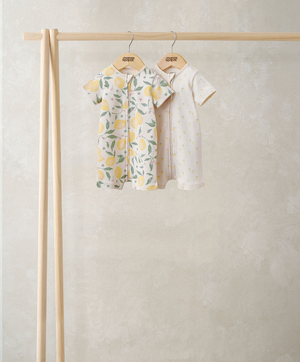 Mamas &amp; Papas Rompers Lemon Rompers (Pack of 3)