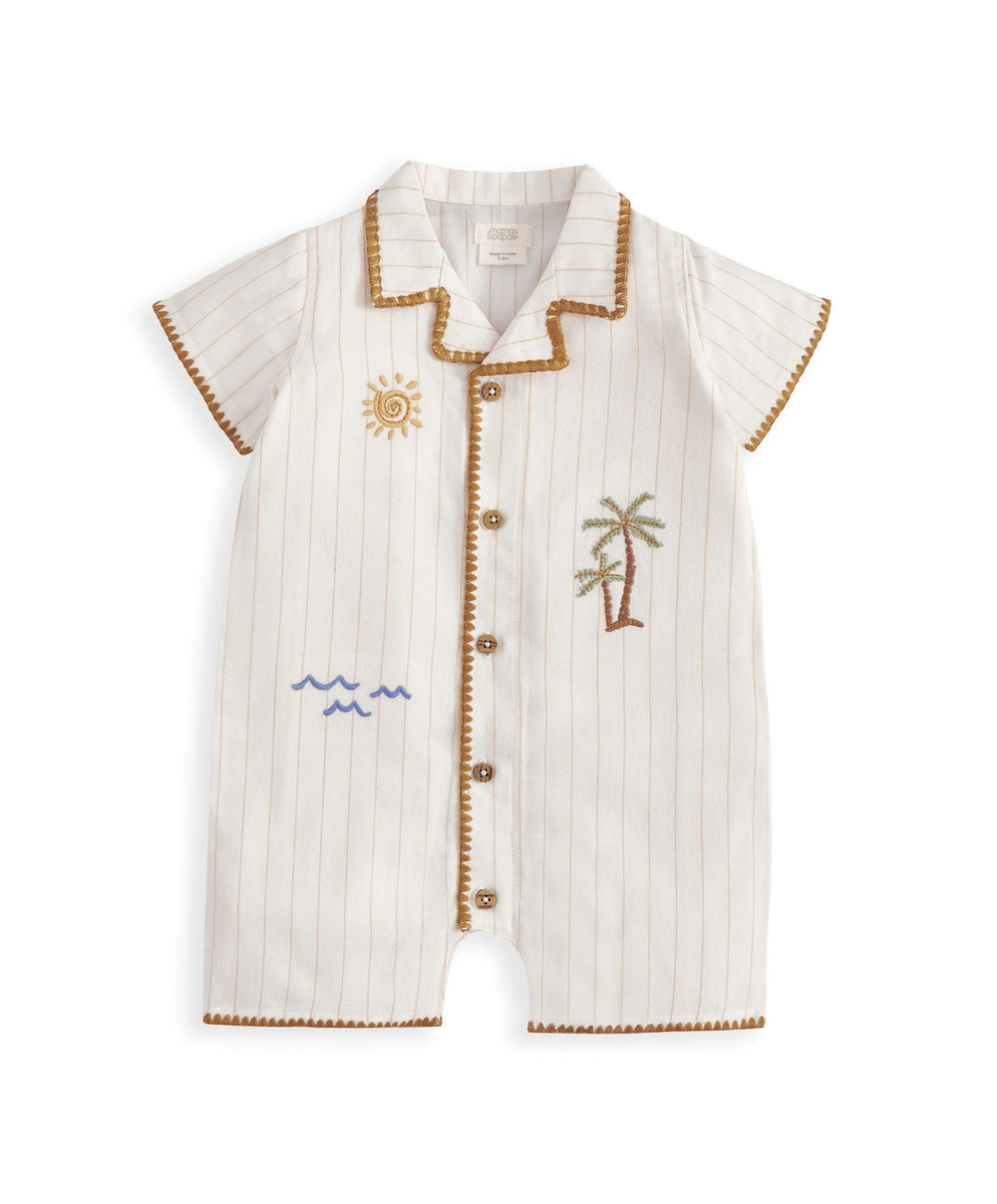 Mamas &amp; Papas Rompers Linen Shirt Romper