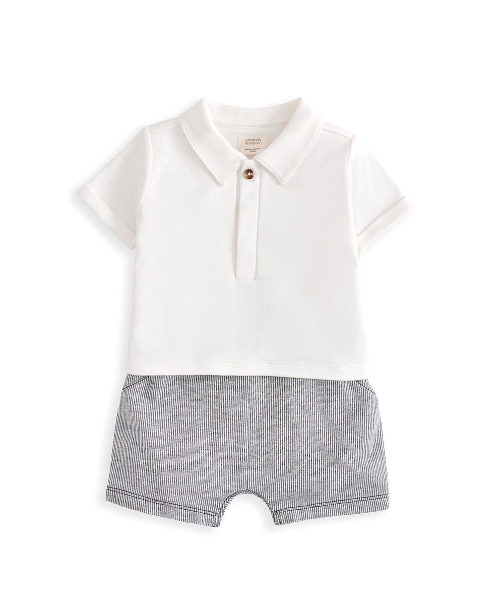 Mamas &amp; Papas Rompers Mock Suit Romper