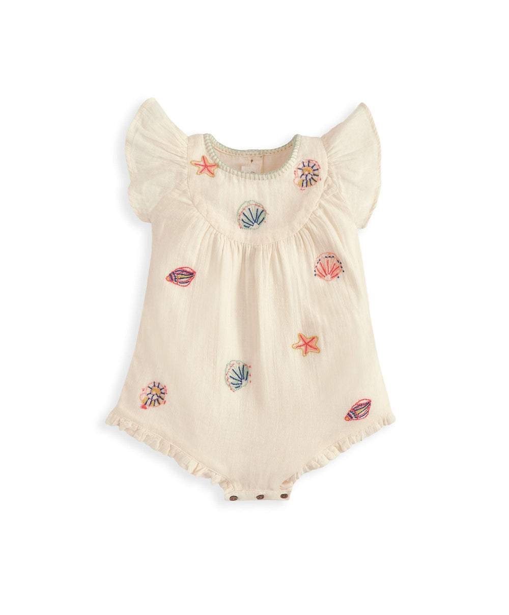 Mamas &amp; Papas Rompers Pink Embroidered Romper