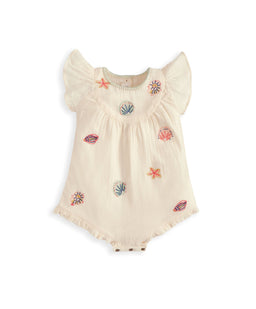 Mamas & Papas Rompers Pink Embroidered Romper