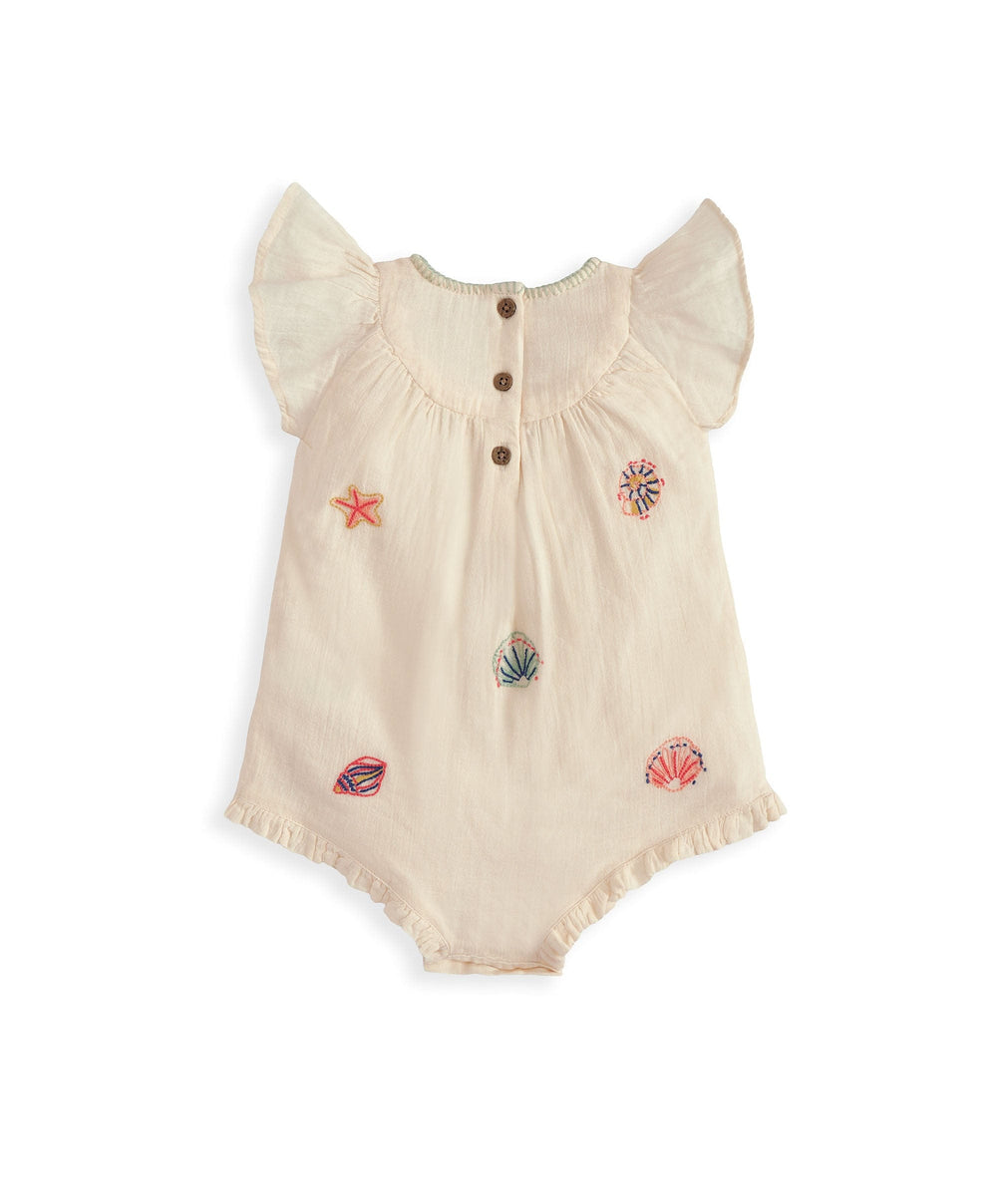 Mamas &amp; Papas Rompers Pink Embroidered Romper