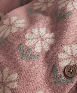 Mamas & Papas Rompers Pink Floral Knitted Romper