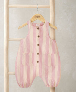 Mamas & Papas Rompers Pink Striped Romper