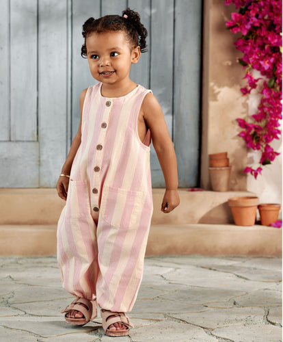 Mamas & Papas Rompers Pink Striped Romper