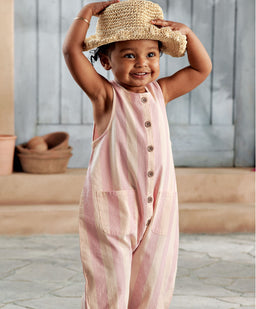 Mamas & Papas Rompers Pink Striped Romper