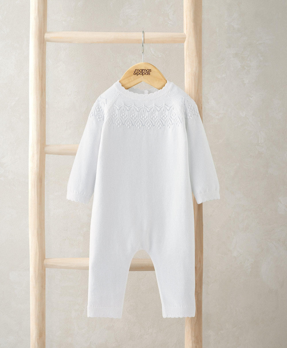 Mamas &amp; Papas Rompers Pointelle Knitted Romper