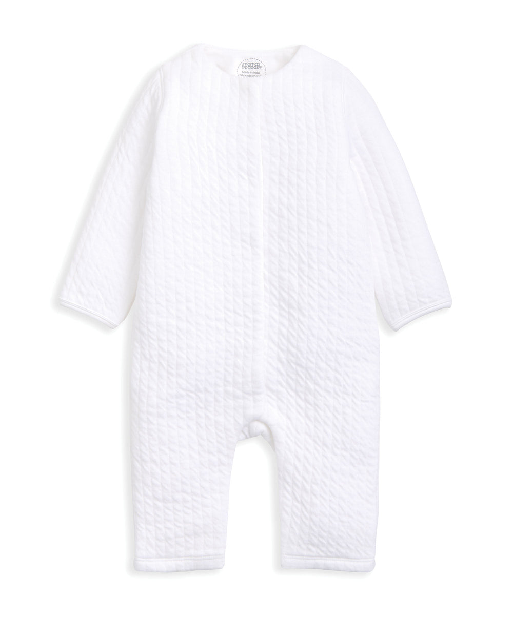 Mamas &amp; Papas Rompers Quilted Romper - White