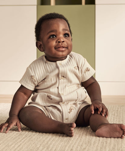 Mamas & Papas Rompers Rhino Ribbed Romper
