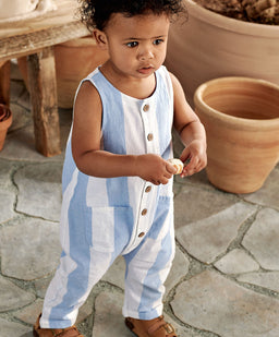 Mamas & Papas Rompers Slouchy Striped Romper