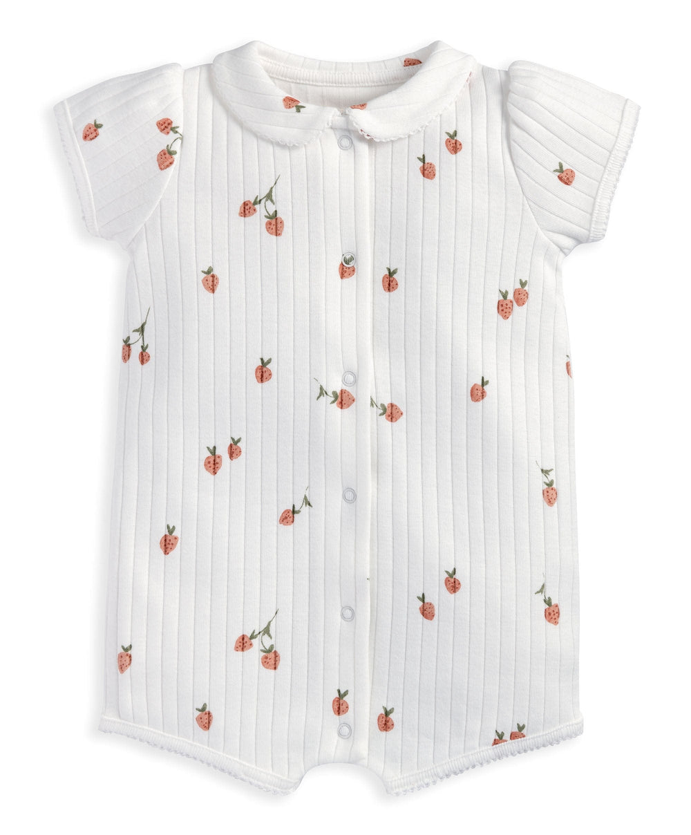 Mamas &amp; Papas Rompers Strawberry Shortie Romper