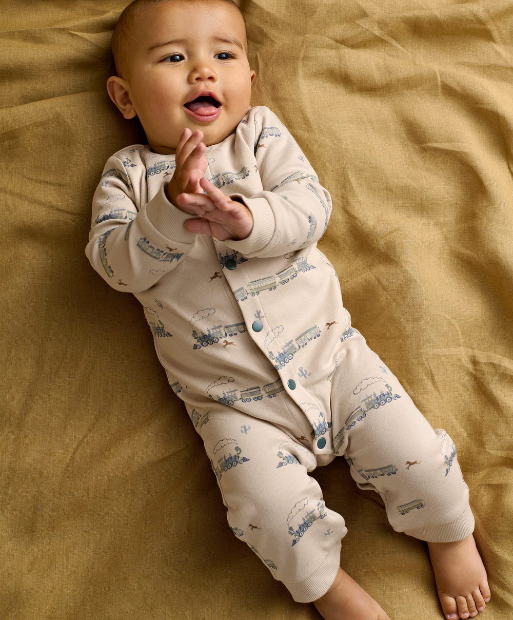 Mamas &amp; Papas Rompers Train Long Sleeve Romper