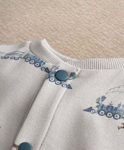 Mamas & Papas Rompers Train Long Sleeve Romper