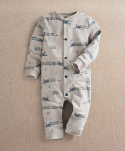 Mamas & Papas Rompers Train Long Sleeve Romper