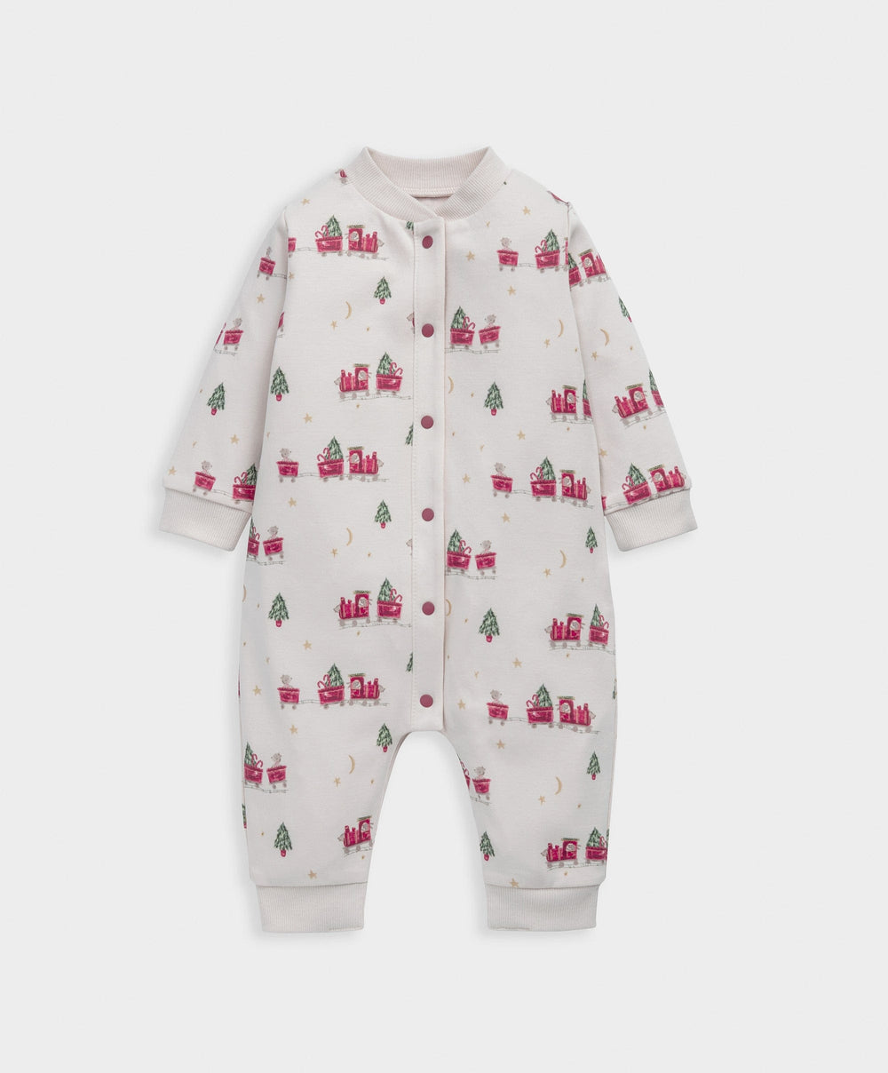 Mamas &amp; Papas Rompers Train Print Christmas Romper