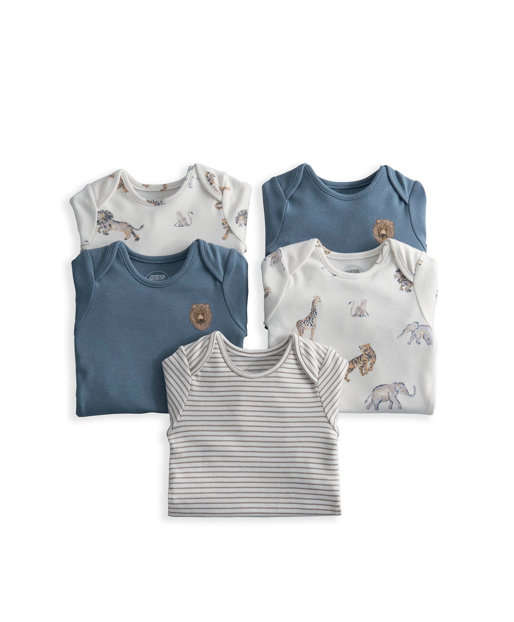Mamas &amp; Papas Safari Adventures Bodysuits (Pack of 5)