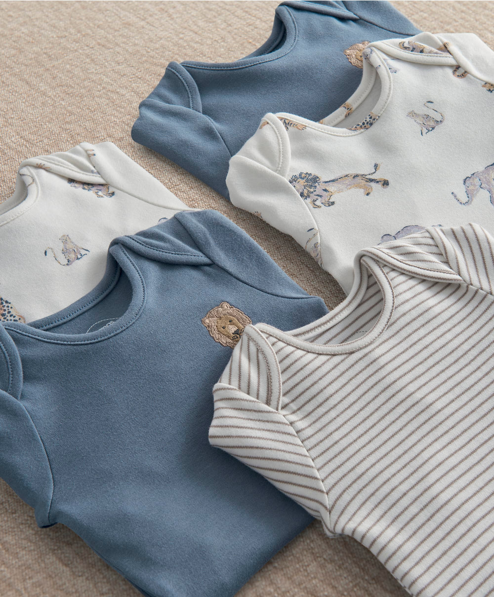 Mamas &amp; Papas Safari Adventures Bodysuits (Pack of 5)