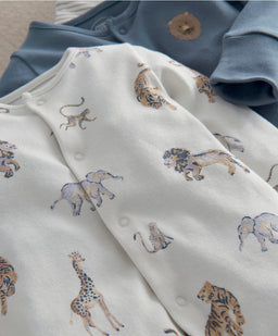 Mamas & Papas Safari Adventures Sleepsuits (Pack of 3)