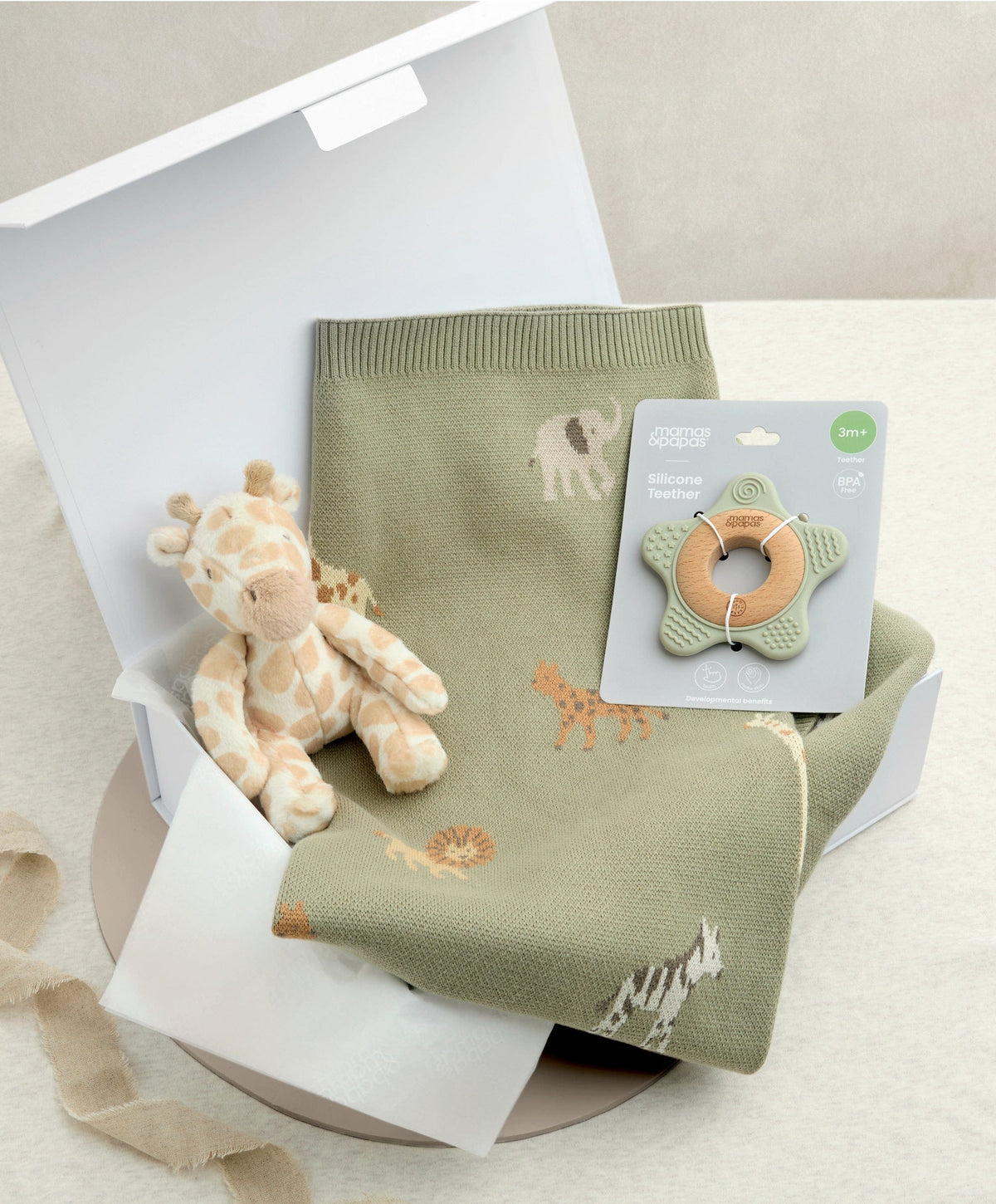 Mamas & Papas Safari Gift Box with Teething Toy