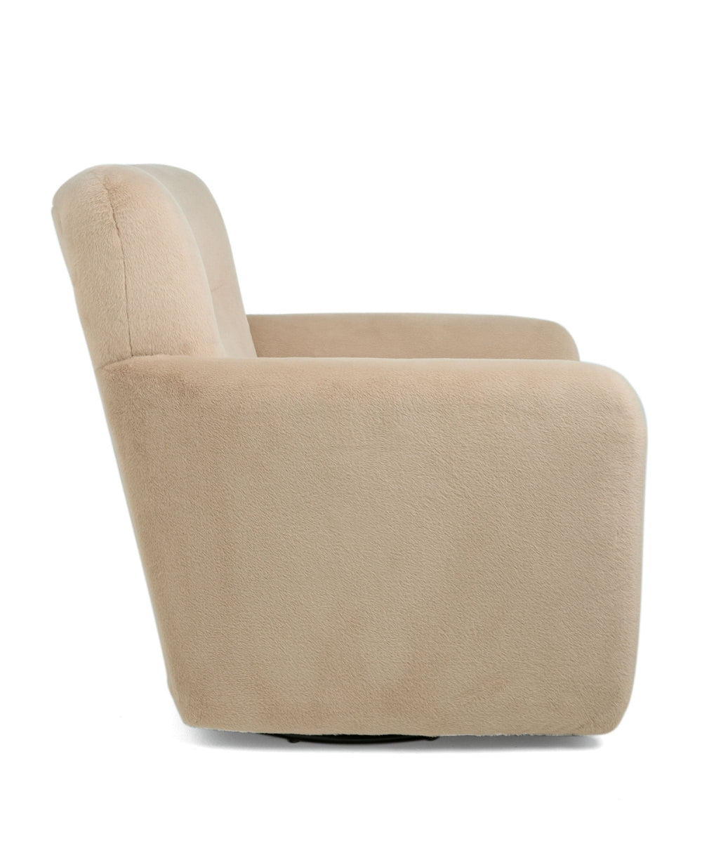Mamas &amp; Papas Settle Nursing Chair &amp; Stool - Almond Sherpa