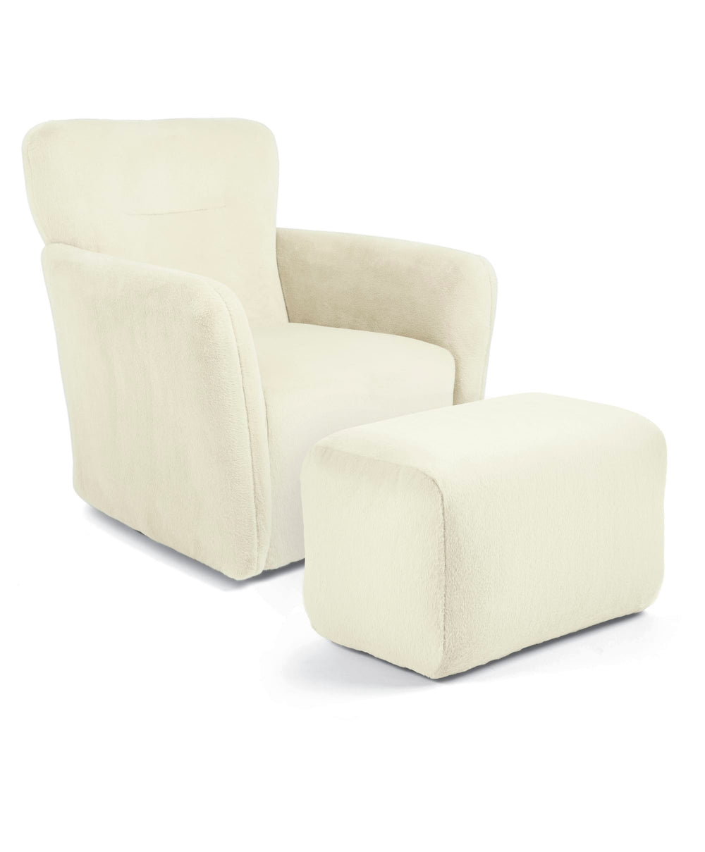Mamas &amp; Papas Settle Nursing Chair &amp; Stool - Feather Sherpa