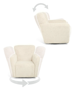 Mamas & Papas Settle Nursing Chair & Stool - Snow Teddy