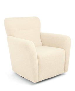 Mamas & Papas Settle Swivel Nursing Chair & Stool - Off White Boucle