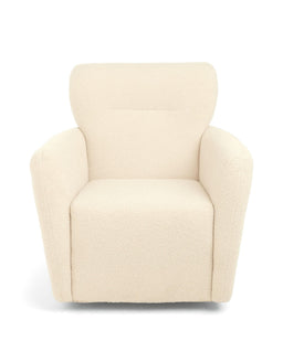 Mamas & Papas Settle Swivel Nursing Chair & Stool - Off White Boucle