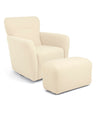 Mamas & Papas Settle Swivel Nursing Chair & Stool - Off White Boucle
