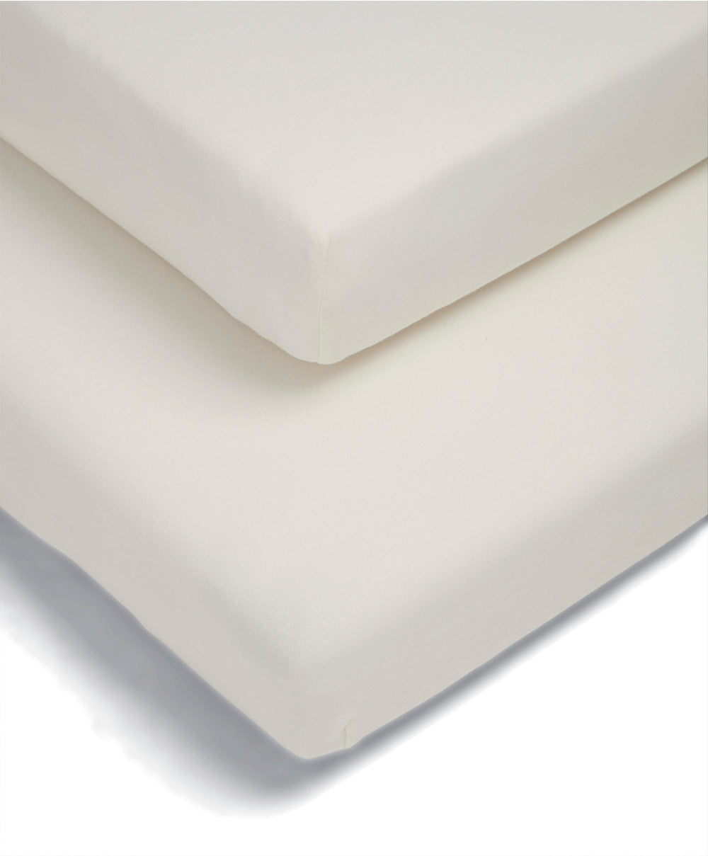 Mamas &amp; Papas Sheets Petite Cot Fitted Sheets (2 Pack) - Cream